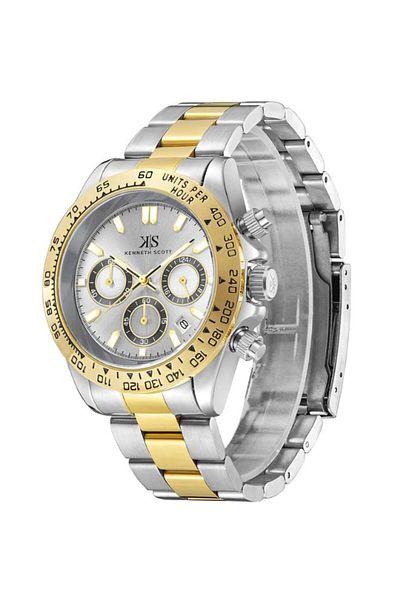 Kenneth Scott Kenneth Scott Men Multi Function White Dial Watch - K23123-TBTW