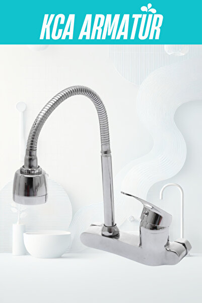 KCA ARMATÜR Kca Duvardan Oynar Borulu 2 Fonksiyonlu Mutfak Bataryası Çeşmesi ...