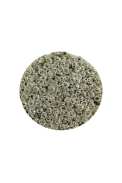 STUMBANNG Cast glass sand beads (11/0) 2 mm - 20 grams - silver - bnc022