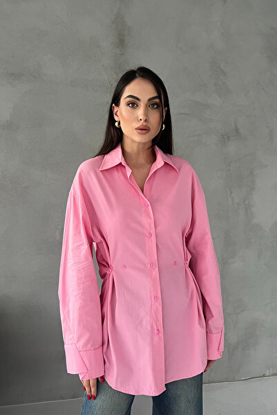 Seda Yalçın Atelier Pink Design Button Detail Basic Shirt