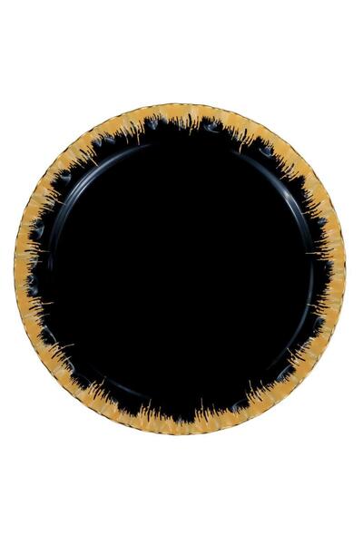 Glore Alba Altın Yaldızlı Cam Tepsi