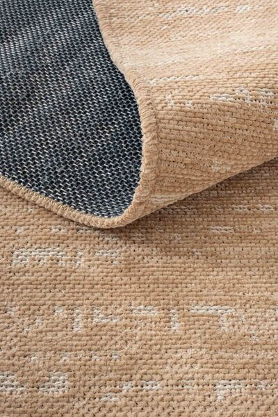 Lorente Home Mia Viscose Woven Carpet Non-Slip Base Washable Beige Living Room Carpet 1414