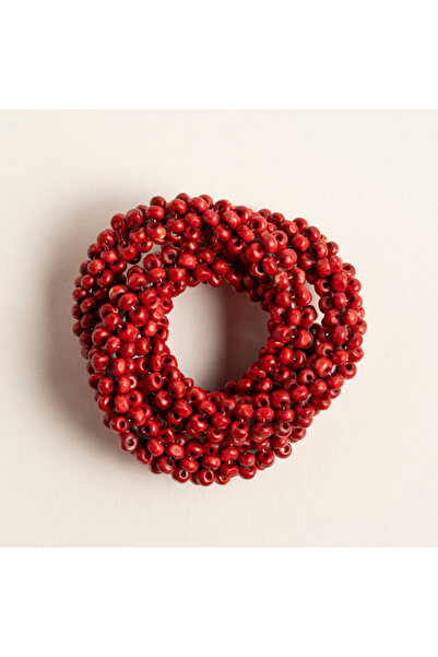 Zsa Zsa Zsu Khanpur Ahşap Boncuk Peçete Halkası 8 Cm Turuncu