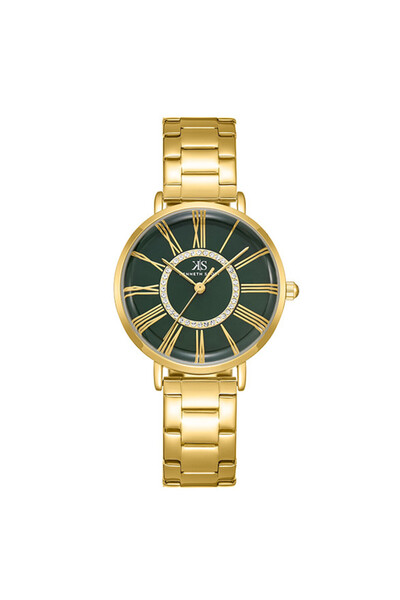 Kenneth Scott ساعة نسائية أنالوج بمينا خضراء - K23536-GBGG
