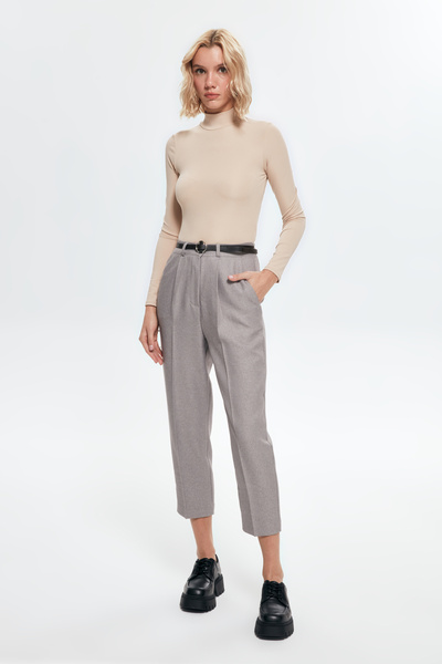 Quzu Штани з високою талією Сірі