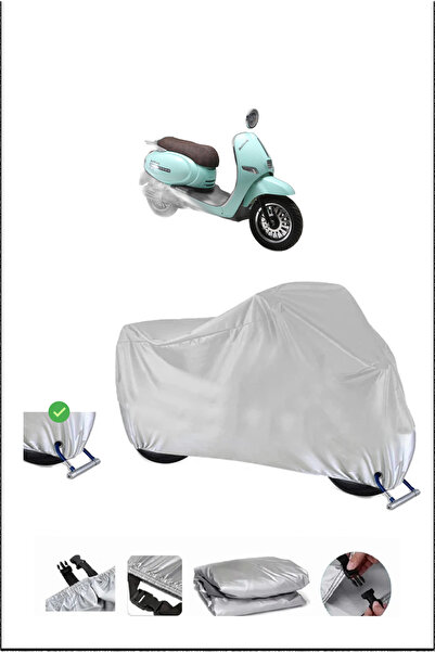 Breen قفل Kuba BRILLIANT125 متوافق مع غطاء دراجة نارية مقاوم للماء ومتين - رمادي