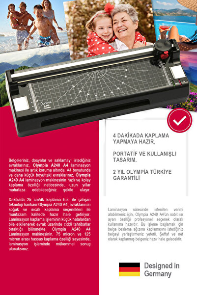 Olympia A240 Laminasyon Makinesi Ve Giyotin Makinesi