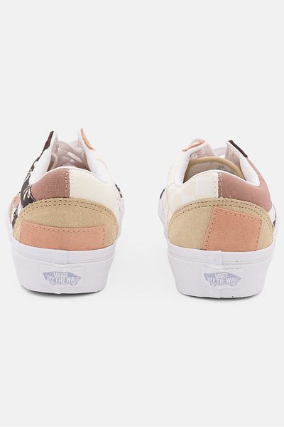 Vans Kids Boy Old Skool Patc Lace Up Casual Shoes, Beige