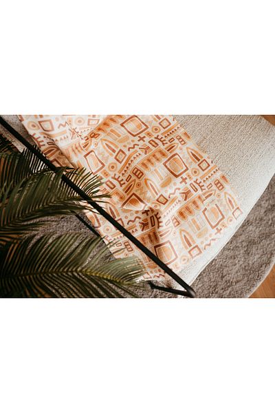 Pamukme DREAM COLLECTION- VERSATILE THROWS AZTEC BORDEAUX