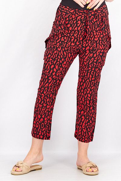 The Kooples Women Regular Fit Allover Palazzo Pants, Red