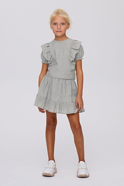 Beverly Hills Polo Club BG Store Kız Çocuk Gri Melanj Bluz