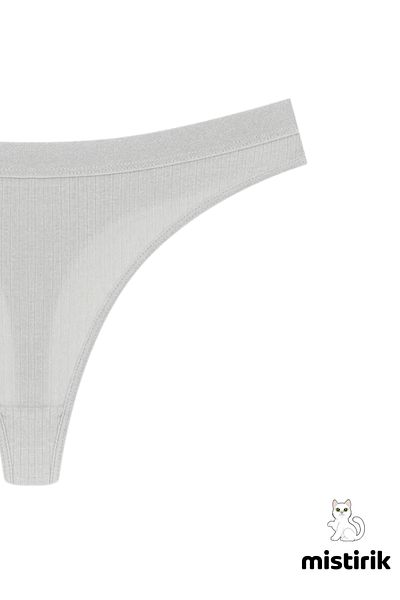MİSTİRİK Paulo Model Ribbed Thong Slip No Marks Slip Culoare Gri