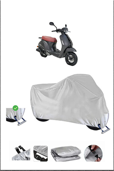 Breen قفل كوبا فالنتينو 50 متوافق مع دراجة نارية مقاومة للماء ومتينة - رمادي