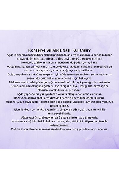 Vivol 2 Yıl Garantili Depirol Makine Hediye Konserve Ağda Yağlı Temizleme Mendili Spatula Bez