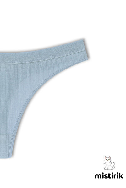 MİSTİRİK Paulo Model Ribbed Thong Slip No Marks Slip Culoare Verde Apa