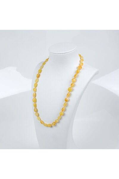 LapisDo Natural Drop Amber 59cm Necklace