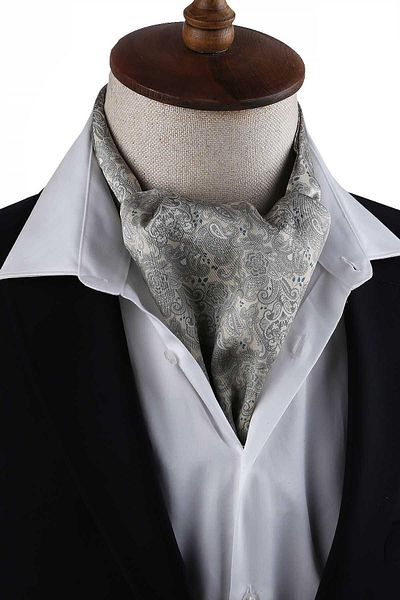 Kravatkolik Men's Beige Scarf - Cream Shawl Pattern K591