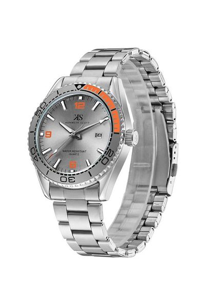 Kenneth Scott Kenneth Scott Men Analog Silver Dial Watch - K23024-SBSS