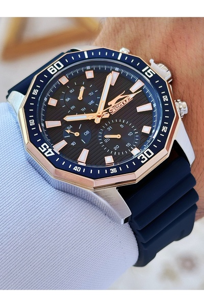 Slazenger Men's Watch with Dark Blue Silicone Band - Function, 2385.2.03Sz