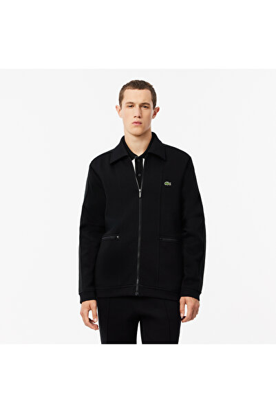 Lacoste Erkek Regular Fit Fermuarlı Siyah Sweatshirt