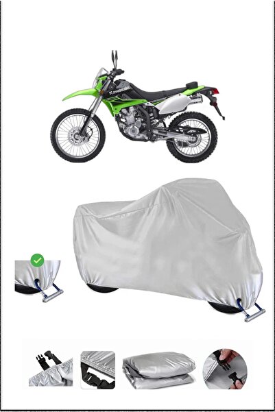 Breen قفل Kawasaki KLX250 متوافق مع غطاء دراجة نارية متين مقاوم للماء - رمادي