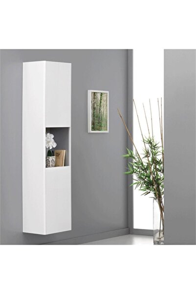 ORKA Duden 40 Cm Beyaz Banyo Boy Çamaşır Dolabı