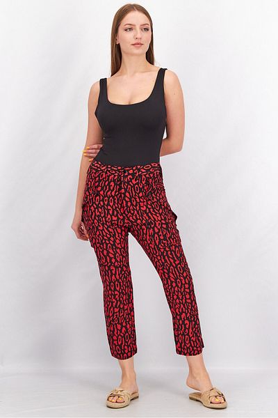 The Kooples Women Regular Fit Allover Palazzo Pants, Red