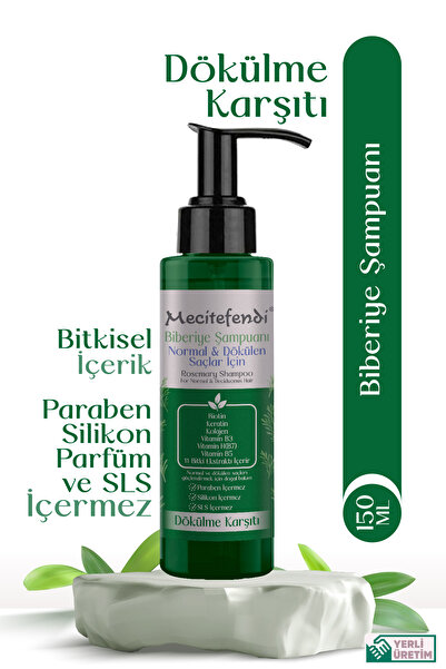 Mecitefendi Saç Dökülmesi Ve Yıpranmış Saçlar Için Güçlendirici Biberiye Şampuanı (BİOTİN&KERATİN&KOLAJEN) 150ml