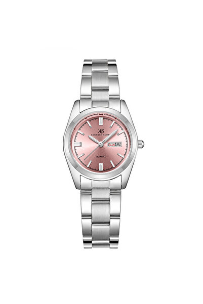 Kenneth Scott ساعة نسائية أنالوج بمينا وردية - K23543-SBSP