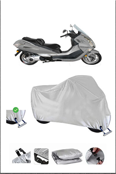 Breen قفل CFMOTO JETMAX متوافق مع غطاء دراجة نارية متين مقاوم للماء - رمادي