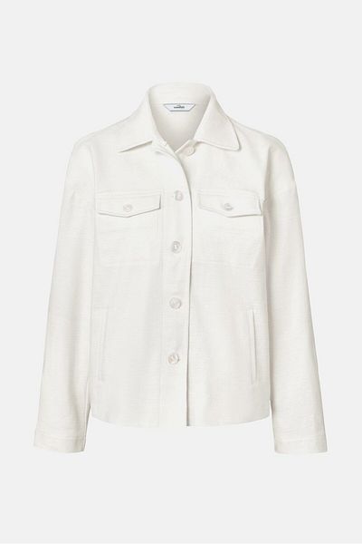 Tchibo Women Textured Long Sleeve Jacket, White