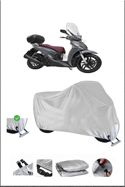 Breen قفل Kymco PEOPLES125I متوافق مع غطاء دراجة نارية مقاوم للماء ومتين - رمادي