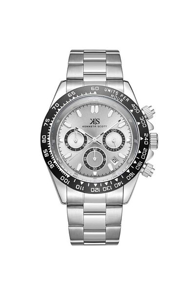 Kenneth Scott Kenneth Scott Men Multi Function White Dial Watch - K23123-SBSWB
