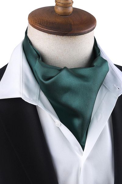 Kravatkolik Green Plain Ascot Scarf K580