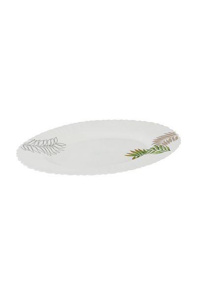 DELCASA 13" Opalware Oval Plate- DC3398