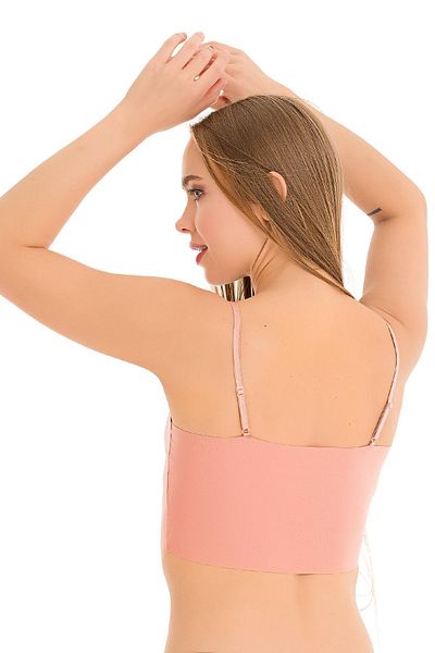 Newlilla 777 Laser Cut Crop Bustier mit verstellbaren, dünnen Trägern für Damen