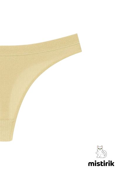 MİSTİRİK Paulo Model Ribbed Thong Slip No Trace Belli Εσωρούχων Χρώμα δέρματος