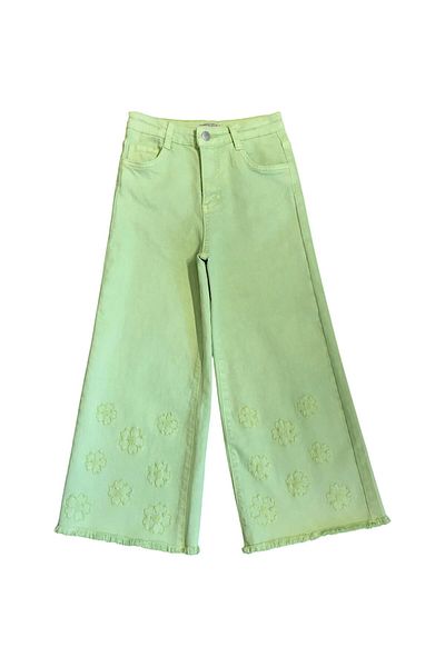 Little Star Girl's Daisy Embroidered Pants