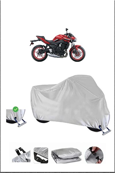 Breen قفل Kawasaki Z650 متوافق مع غطاء دراجة نارية متين مقاوم للماء - رمادي