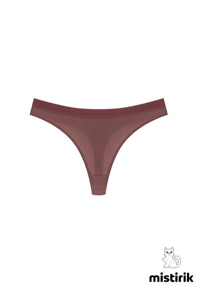 MİSTİRİK Paulo Model Ribbed Thong Slip No Marks Slip Culoare Prune