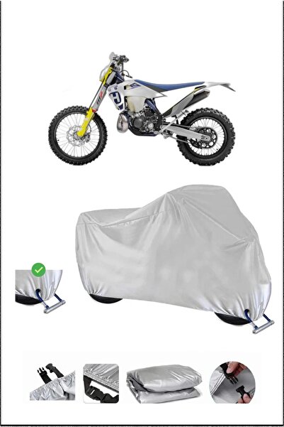 Breen Husqvarna Te250I Lock Compatible Waterproof Durable Motorcycle Canvas-Gray