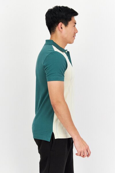 Fila Men Sportswear Fit Short Sleeve Teugn Polo Shirt, Beige