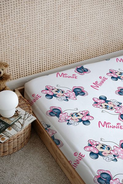 Tuğba Kuğu Minnie Cartoon Series Printed Flat Sheet