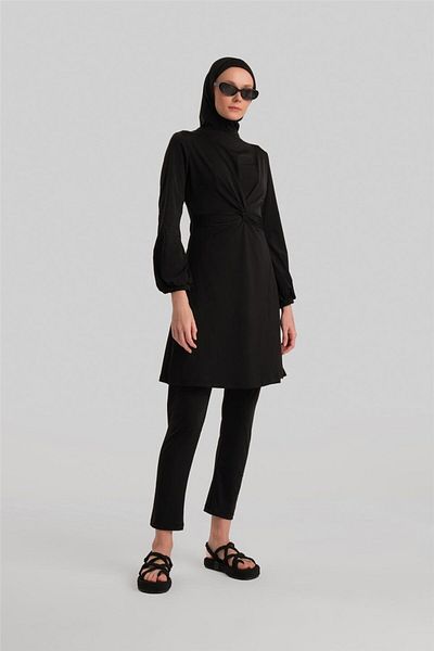 Armine Black Hijab Swimsuit - 24Yd8607 Model