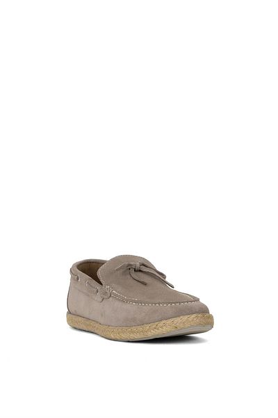 Ayakkabı Fuarı Elit ALF02 Ανδρικά παπούτσια Espadrille από γνήσιο δέρμα σουέτ Χρώμα άμμου