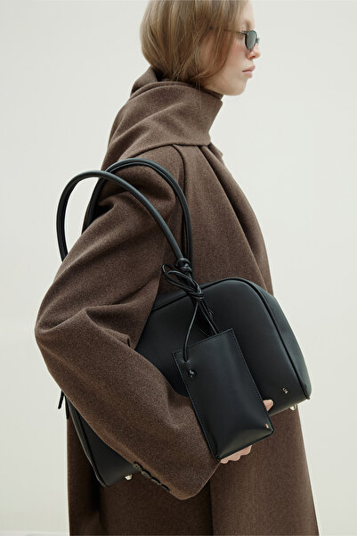 Suud Collection Siyah Margo Büyük Deri Çanta