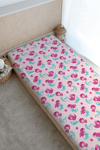 Tuğba Kuğu Little Mermaid Printed Flat Sheet - Iconic Series