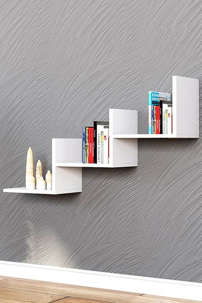 HOMS Raft de perete, Mist Homs, alb, 90 x 60 x 19.6 cm, PAL