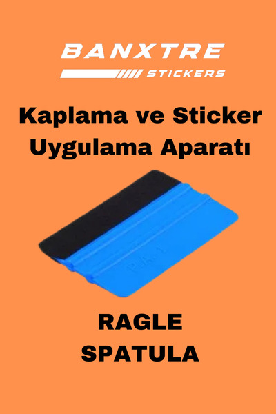 Banxtre Sticker ve Kaplama Uygulama Kolaylaştıran Keçeli Ragle Aparatı (1 Adet) (Rastgele Renk Gönderilir)
