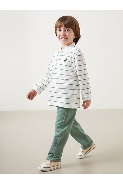 LC Waikiki Polo Neck Boys T-Shirts and Pants 2-Piece